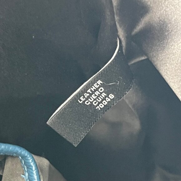 Tahari Blue Zip Leather Tote | New With Tags - Picture 6 of 11